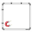 YAJNAS 2x2 Feet (59x59 CM) Dry Erase Premium Melamine Magnetic White Board for Home, Office, Coaching Class &amp; School