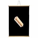 YAJNAS 2x3 feet/ 24x36 Inches/ 60x90 cm Black Roll up Wooden Board for Teaching Chalk Board Wall Hanging for Kids (2x3 Feet/ 24x36 Inches/ 60x90 cm (Black))
