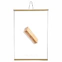 YAJNAS 2x3 Feet/ 60x90 cm Roll up Wooden White Board for Teaching Chalk Board Wall Hanging for Kids + Wooden Duster (60 cm x 90 cm)(White 2x3 Feet (White)