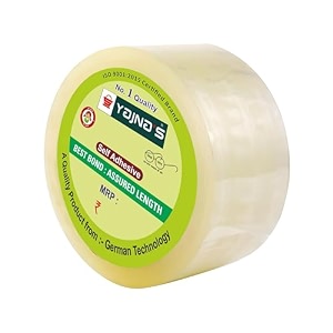yajnas 48mm 2 inch x 35 meters pack of 1 bopp packaging clear tape transparent cello tape rolls  e-commerce packaging for home office amp box