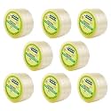 YAJNAS 48mm/ 2 Inch x 65 Meters, Pack of 8, BOPP Packaging Clear Tape (Transparent) cello Tape Rolls | E-commerce Packaging for Home, Office &amp; Box