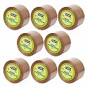 YAJNAS 48mm x 100 Meters, Pack of 8, Brown BOPP tape Self Adhesive High-Strength Packing Tape Rolls, Packaging Tape | Brown Cello tape | e commerce Packaging Tape for Home, Office use &amp; box packaging