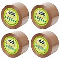 YAJNAS 48mm x 200 Meters, Pack of 4, Brown BOPP tape Self Adhesive High-Strength Packing Tape Rolls, Packaging Tape | Brown Cello tape | e commerce Packaging Tape for Home, Office use & box packaging