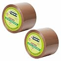 YAJNAS 48mm x 35 Meters, Pack of 2, Brown BOPP tape Self Adhesive High-Strength Packing Tape Rolls, Packaging Tape | Brown Cello tape | e commerce Packaging Tape for Home, Office use & box packaging