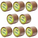 YAJNAS 48mm x 50 Meters, Pack of 8, Brown BOPP tape Self Adhesive High-Strength Packing Tape Rolls, Packaging Tape | Brown Cello tape | e commerce Packaging Tape for Home, Office use &amp; box packaging