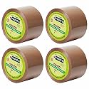 YAJNAS 48mm x 50 Meters, Pack of 4, Brown BOPP tape Self Adhesive High-Strength Packing Tape Rolls, Packaging Tape | Brown Cello tape | e commerce Packaging Tape for Home, Office use &amp; box packaging