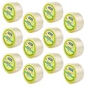 YAJNAS 72mm/ 3 Inch x 200 Meters, Pack of 12, BOPP Packaging Clear Tape (Transparent) cello Tape Rolls | E-commerce Packaging for Home, Office & Box