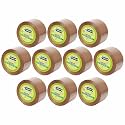 YAJNAS 72mm x 35 Meters, 3 inch, Pack of 10, Brown BOPP Self-Adhesive High-Strength Packing Tape Rolls | E-commerce Packaging for Home, Office &amp; Box
