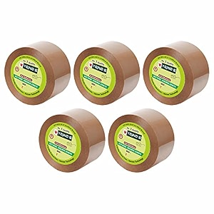 yajnas bopp packaging tape  48 mm x 200 meter 2 inch x 200 meter  packing tape rolls heavy duty tape cello tape for packaging decorating amp diy- 50 micron brown pack of 5