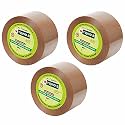 YAJNAS BOPP Brown Cello Tape Self Adhesive High-Strength Packaging Tape Tape Rolls | E-Commerce Industrial &amp; Online Business Tape for Home, Office use &amp; Box Packing (2 Inch 200 Meters) (Pack of 3)