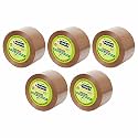 YAJNAS BOPP Packaging Tape | 48 mm x 200 Meter (2 Inch x 200 Meter) | Packing Tape Rolls, Heavy Duty Tape, Cello Tape for Packaging, Decorating &amp; DIY- 50 Micron, Brown, Pack of 5