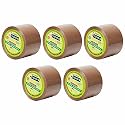 YAJNAS BOPP Packaging Tape | 48 mm x 65 Meter (2 Inch x 65 Meter) | Packing Tape Rolls, Heavy Duty Tape, Cello Tape for Packaging, Decorating &amp; DIY- 50 Micron, Brown, Pack of 5