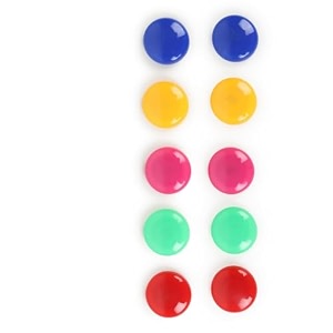 yajnas fridge magnet pack of 10 colorful magnet for fridge magnetic white-boards - sticky stick notes photos charts notice boardplanning magnets - fridge magnetic button 30 mm random color