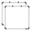 YAJNAS Non Magnetic 2X2 Feet (60CM x 60CM) Double Sided White Board and Chalk Board Both Side Writing Boards, one Side White Marker and Reverse Side Chalk Board Surface - Pack of 2