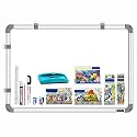 YAJNAS® Non-Magnetic 2x3 Feet Double Sided White Board and Chalkboard Both Side Writing Boards, one Side White Marker and Reverse Side Chalkboard Surface (2x3 Beginners Art Combo Kit)