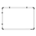 YAJNAS Non Magnetic (45CM x 60CM) 1.5X2 Feet Double Sided White Board and Chalk Board Both Side Writing Boards, one Side White Marker and Reverse Side Chalk Board Surface - Set of 1