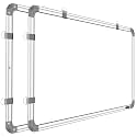 YAJNAS Non Magnetic (45CM x 60CM) 1.5X2 Feet Double Sided White Board and Chalk Board Both Side Writing Boards, one Side White Marker and Reverse Side Chalk Board Surface - Set of 2