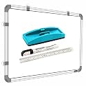 YAJNAS® NonMagnetic 2 x 3 feet (60 X 90 cm) Double Sided White Board and Chalkboard Both Side Writing Boards, (One 2x3 Board + 3 Items) (Pack of 4 Items) of 4 Items