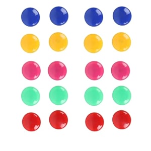yajnas pack of 20 colorful opaque magnet for magnetic white-boards - sticky stick notes photos charts notice boardplanning magnets - fridge magnetic button 30 mm random color