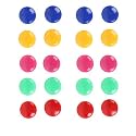 YAJNAS Pack of 20 Colorful Opaque Magnet for Magnetic White-Boards - Sticky Stick Notes, Photos, Charts Notice Board/Planning Magnets - Fridge Magnetic Button, 30 mm, Random Color