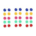 YAJNAS Pack of 30 Colorful Opaque Magnet for Magnetic White-Boards - Sticky Stick Notes, Photos, Charts Notice Board/Planning Magnets - Fridge Magnetic Button, 30 mm, Random Color