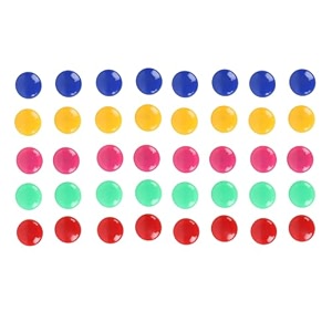 yajnas pack of 40 colorful opaque magnet for magnetic white-boards - sticky stick notes photos charts notice boardplanning magnets - fridge magnetic button 30 mm random color