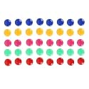 YAJNAS Pack of 40 Colorful Opaque Magnet for Magnetic White-Boards - Sticky Stick Notes, Photos, Charts Notice Board/Planning Magnets - Fridge Magnetic Button, 30 mm, Random Color