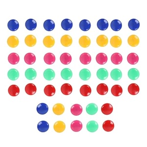 yajnas pack of 50 colorful opaque magnet for magnetic white-boards - sticky stick notes photos charts notice boardplanning magnets - fridge magnetic button 30 mm random color
