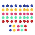YAJNAS Pack of 50 Colorful Opaque Magnet for Magnetic White-Boards - Sticky Stick Notes, Photos, Charts Notice Board/Planning Magnets - Fridge Magnetic Button, 30 mm, Random Color