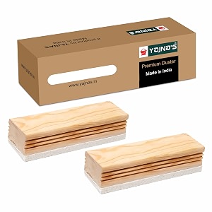 yajnas premium non-magnetic wooden duster for whiteboard amp blackboard  whiteboard eraser for marker amp chalk writing  wooden board duster pack of 2