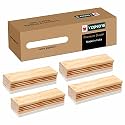 YAJNAS Premium Non Magnetic Wooden White Board Duster | Black Board Wooden Duster Whiteboard Eraser for Erasing White Board Marker or Chalk Board Writing Erasing Wooden Duster - (Pack of 4 Duster)