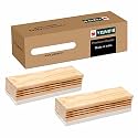 YAJNAS Premium Non Magnetic Wooden White Board Duster | Black Board Wooden Duster Whiteboard Eraser for Erasing White Board Marker or Chalk Board Writing Erasing Wooden Duster - (Pack of 2 Duster)