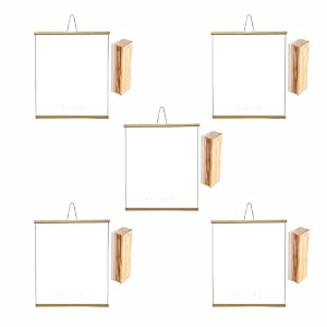 yajnas roll up wooden black board for teaching chalk board wall hanging for kids 18 x 23 white pack of 5
