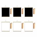 YAJNAS Roll up Wooden Black Board for Teaching Chalk Board Wall Hanging for Kids (18 x 23) (Mix (Pack of 6))