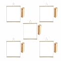 YAJNAS Roll up Wooden Black Board for Teaching Chalk Board Wall Hanging for Kids (18 x 23) (White (Pack of 5))