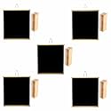 YAJNAS Roll up Wooden Black Board for Teaching Chalk Board Wall Hanging for Kids (18 x 23) (Black (Pack of 5))