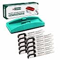 YAJNAS Whiteboard Duster &amp; 10 Black Markers Set | Easily Erasable Ink Pens with Magnetic Eraser | Ideal for Office, School &amp; Home Use