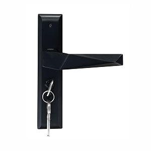 yale mortise door lock handle set sm-01-02-03  3 keys  suitable for left amp right hand doors  main door lock for home bedroom office amp hotel  matt black  en 1906 certified