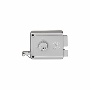 yale rim lock latch and deadbolt bothside regular key silver 3 keys main door lock for homebedroomofficehotel finish- silver