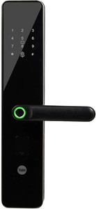 yale ydme 100 nxt smart digital lock for wooden door with fingerprint rfid pin code mechanical key  alarm feature smart door lock