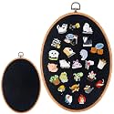 Yalikop 1 Set Pin Display Board Fabric Wall Hanging,Black,11.4" X 8.6"