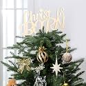 Yalikop Nativity Christmas Tree Topper, 12"x10" Christian Wooden Tree Decor