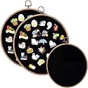 Yalikop Pin Display Board Fabric Enamel Pin Boards, Black, 10.2" X 10.2", 2