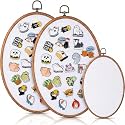 Yalikop Pin Display Board Fabric Enamel Pin Boards, White, 11.4" X 8.6", 2