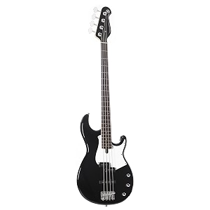 yamaha bb234 bl 4-string electric bass guitar black finish alder body maple neck vintage style bridge rich tone for beginners amp professional performers