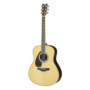 yamaha l-series ll16 left handed acoustic-electric guitar with gig bag - natural