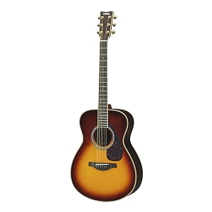 yamaha l-series ls16 ls16 concert size acoustic-electric guitar with gig bag - brown sunburst