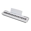 Yamaha P125 88-Key Weighted Action Digital Piano with Power Supply and Sustain Pedal, White