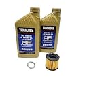 Yamaha Yamalube V-STAR 250 (2008-2023) High Performance Oil (2 Quarts) and Filter Change Kit, #5JX-13440-00-00 and #LUB-10W40-FS-12