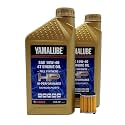 Yamaha YFZ 450R (2009-2023) Oil Filter Change Kit Yamaha Part# 5D3-13440-09-00 and 2 Quarts High Performance LUB-10W40-FS-12